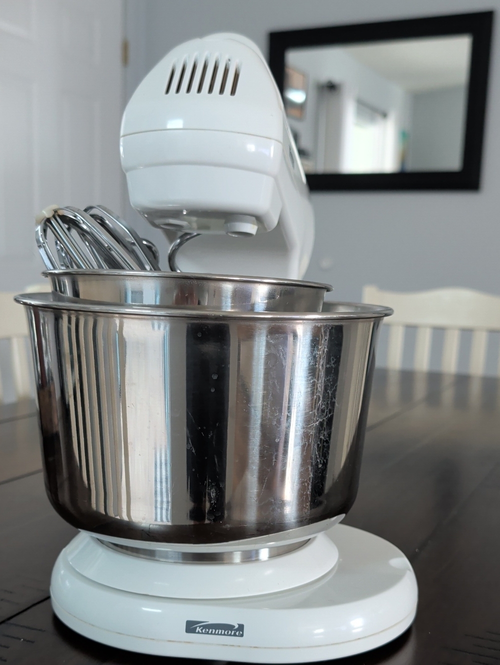 Kenmore White Tilt-Head Stand Mixer with Stainless Steel Bowl